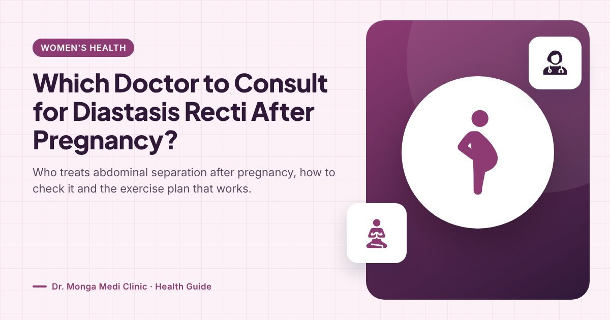 Wellbeing and fitness illustration for diastasis recti guide