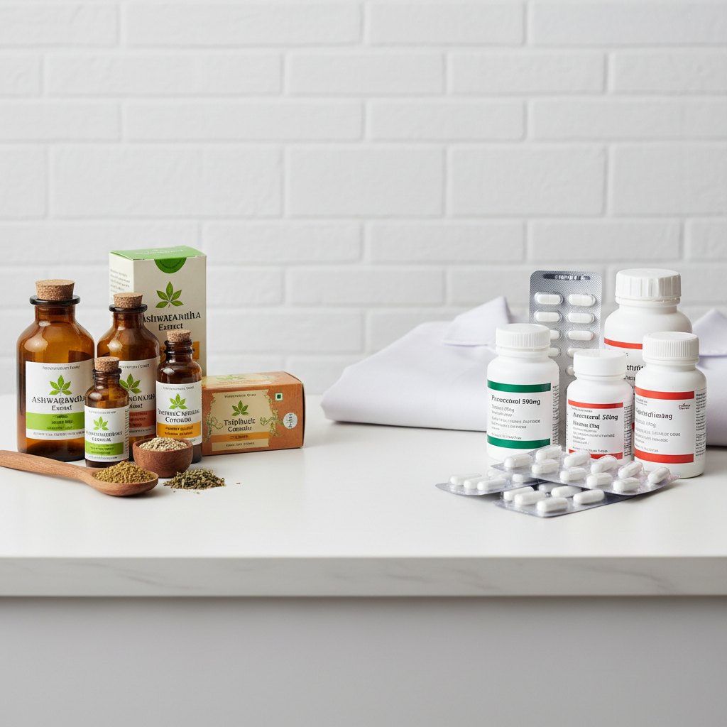 Ayurvedic and allopathic medications for erectile dysfunction treatment showing integrated medicine approach at Dr. Monga Clinic