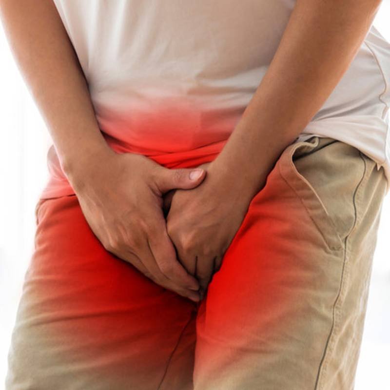 Healthcare visual representing groin discomfort that may need a confidential phimosis assessment