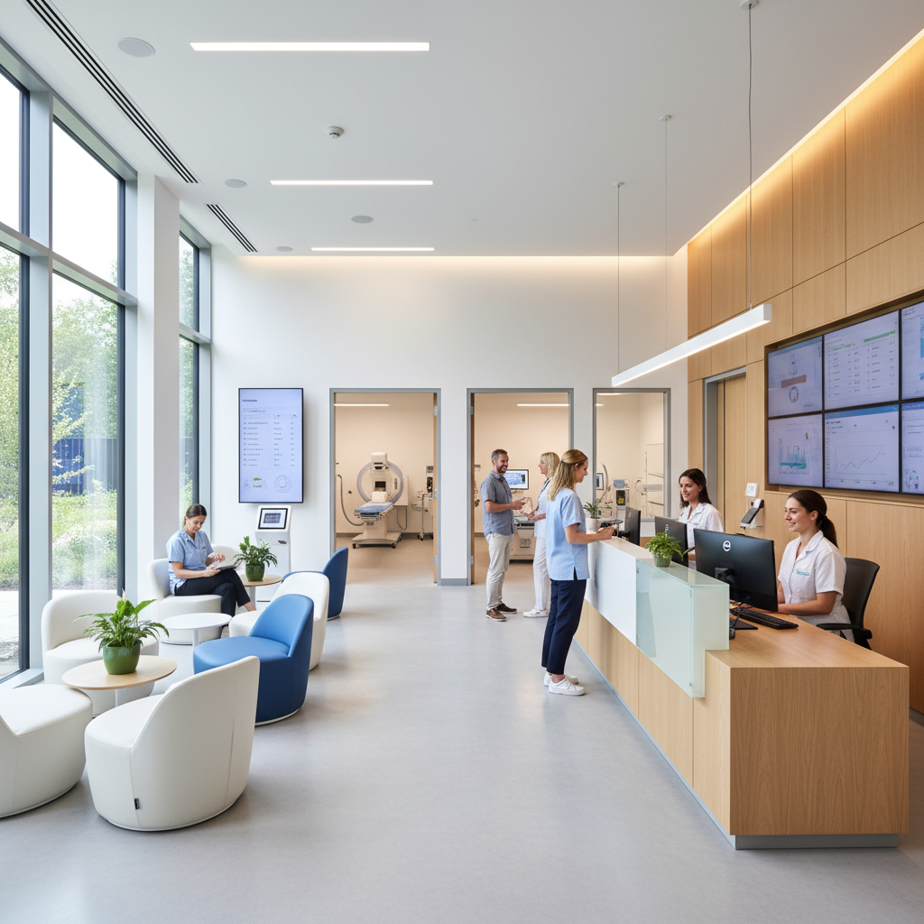 Modern medical clinic interior with consultation rooms at Dr. Monga Medi Clinic Delhi NCR